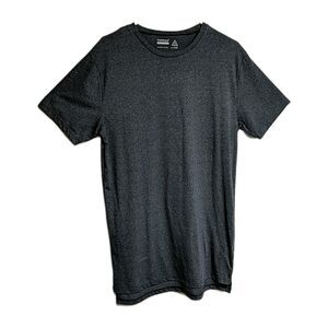 Topman Shirt Men Small Longline Fit Long Torso Tee Short Sleeves T-shirt Gray S
